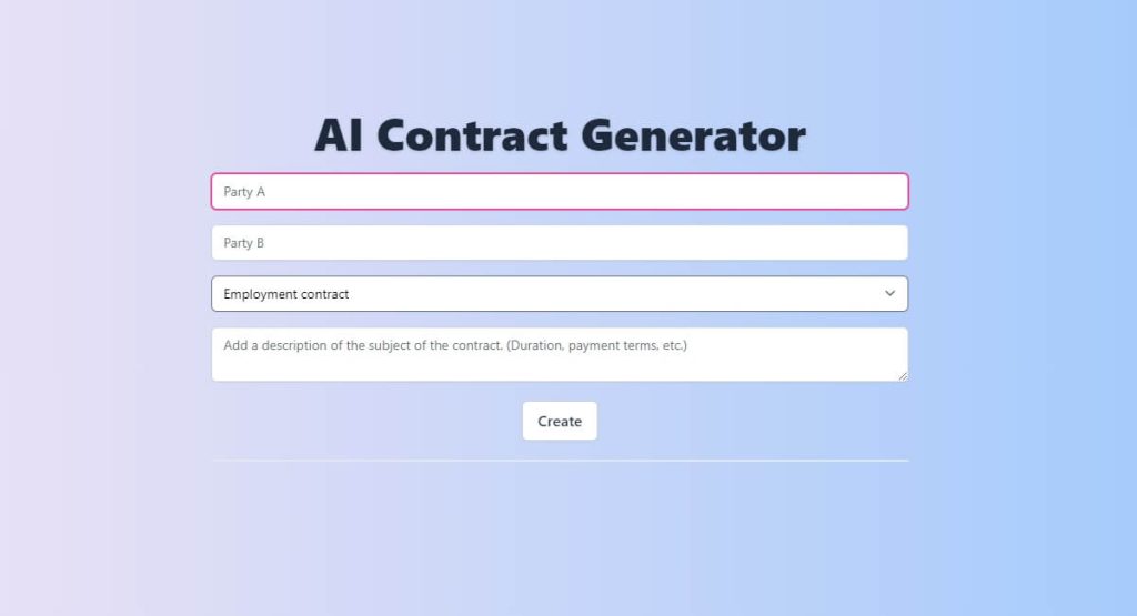 ai contract generator