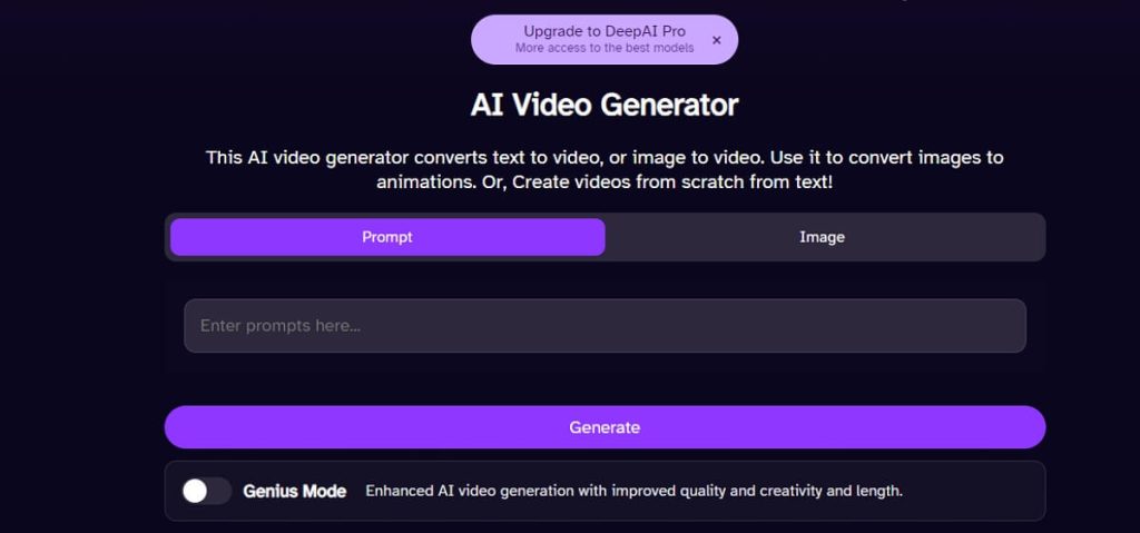 deepai-image-to-video