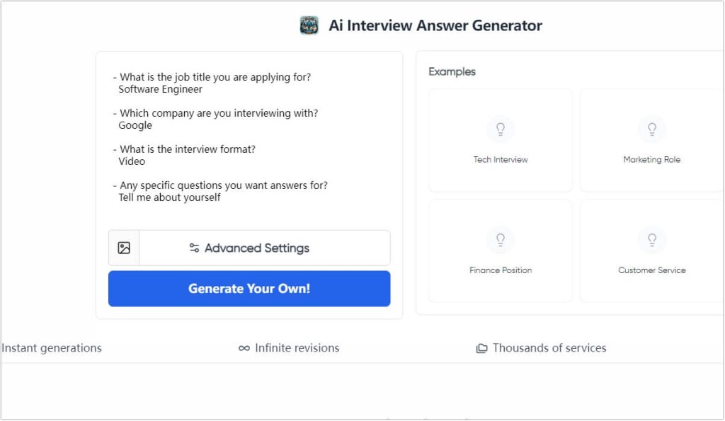 vondy-ai-interview-answer-generator
