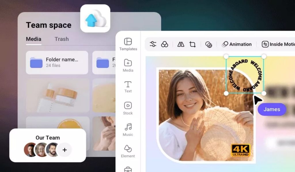flexclip ai video editing tool to remove text