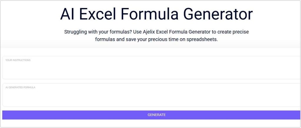 ajelix-excel-formula-generator