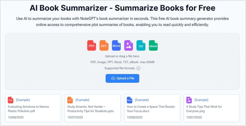notegpt-ai-book-summary