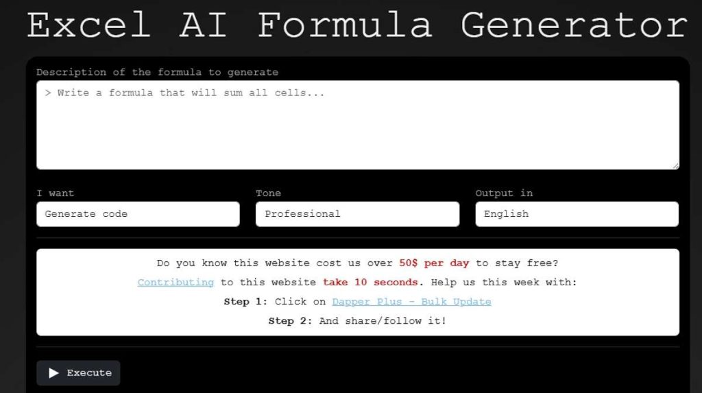 zzzcode-formula-generator